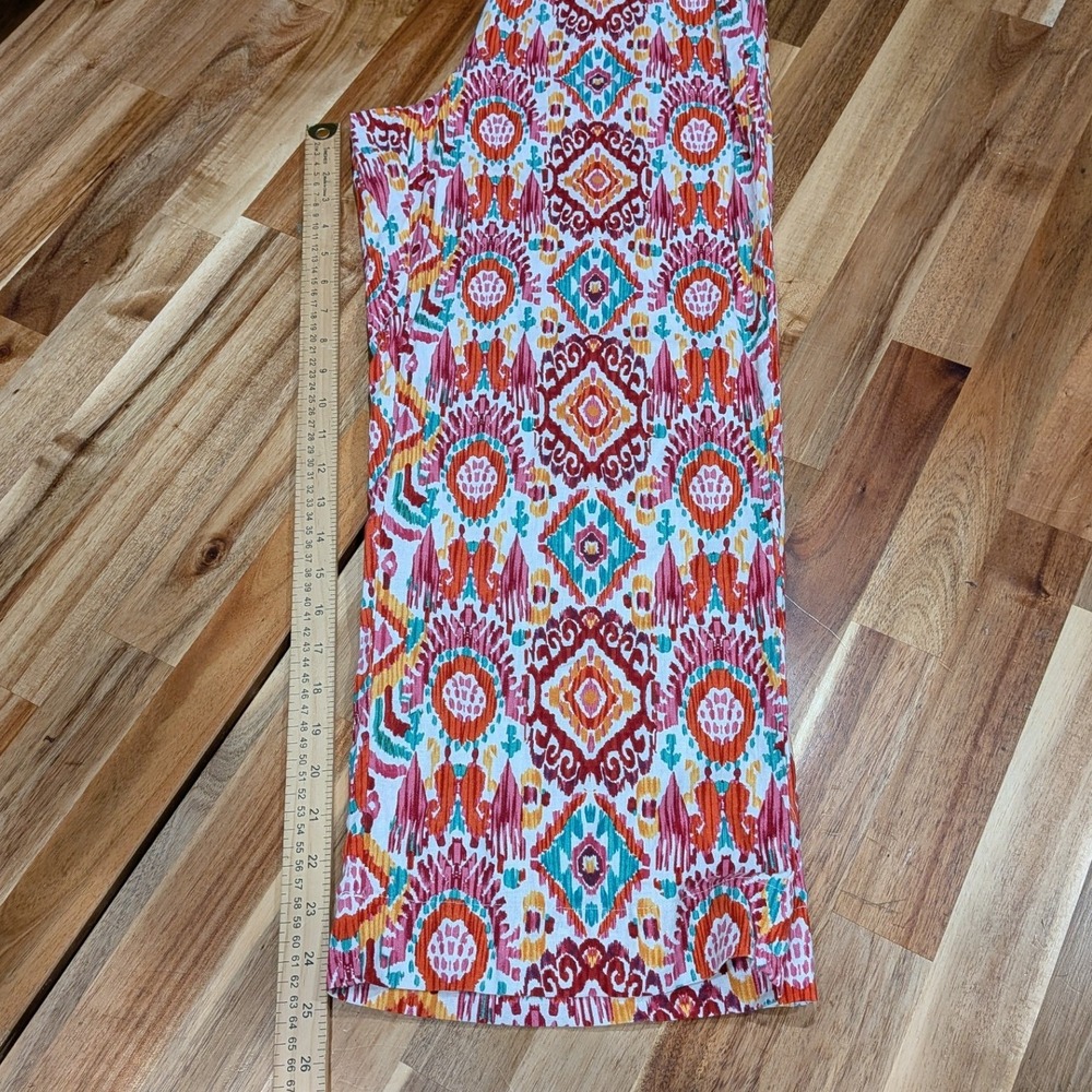 Christian Siriano Womens XS Linen Blend Palazzo Pant Pull On Boho Resort Artsy - Picture 7 of 8